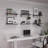 Set Of 6 Floating Shelves, Rustic Farmhouse Wall Mounted Shelves For Home Decor, Bathroom, Living Room, Bedroom, Made Of Solid Paulownia Wood With L-Shaped Metal Brackets-1258564137
