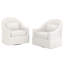 Fauteuil demi-tonneau pivotant avec coussin lombaire l 30,3 po Martha (ensemble de 2)-861401359