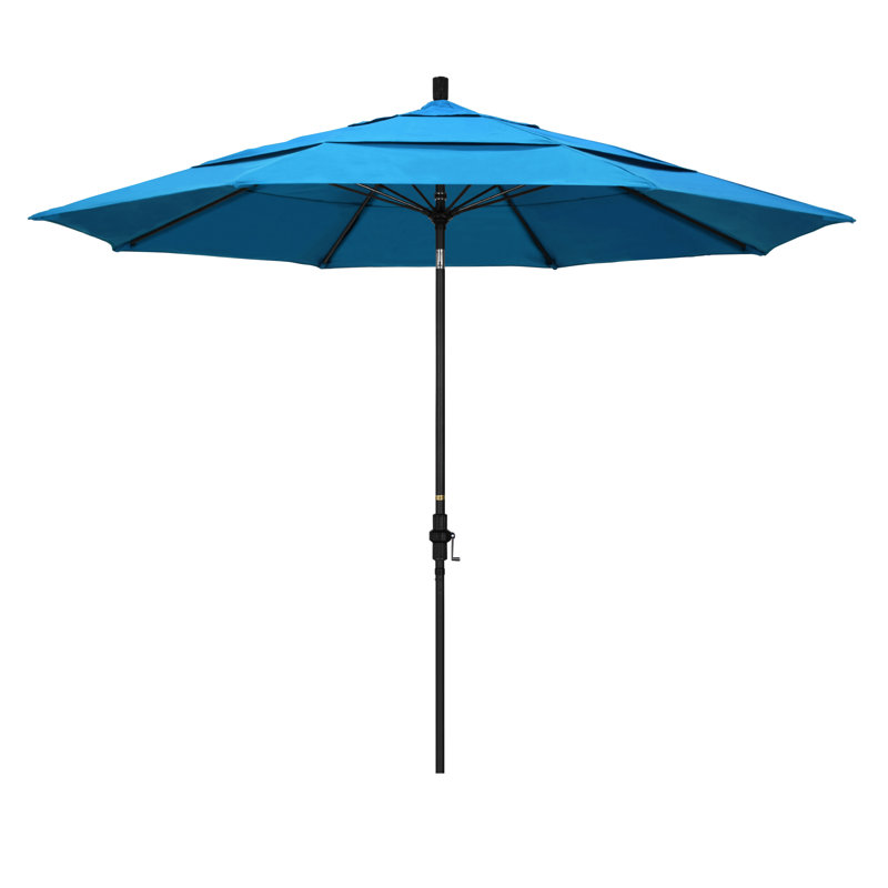 Mariyah 132'' Market Sunbrella® Umbrella, Canvas Cyan Sunbrella® Canvas