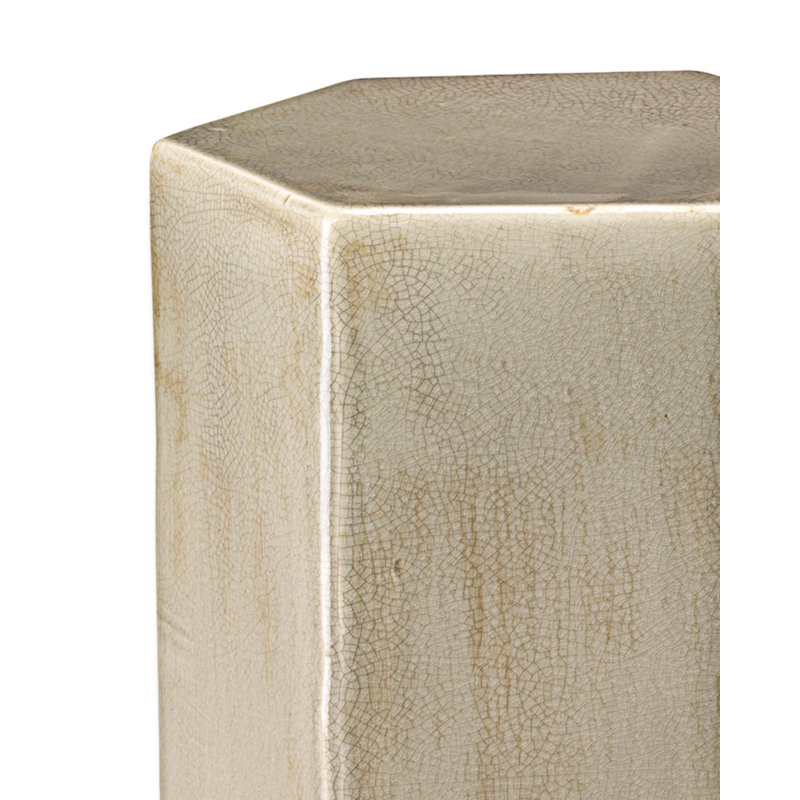Pistachio Round Metal Porto Drum End Table 15"x21"