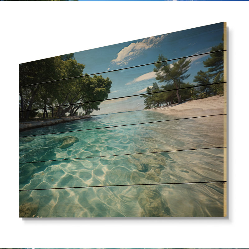 Breac Beach Sandy Paradise II sur impression sur bois, H 10 po x l 20 po x P 0,78 po