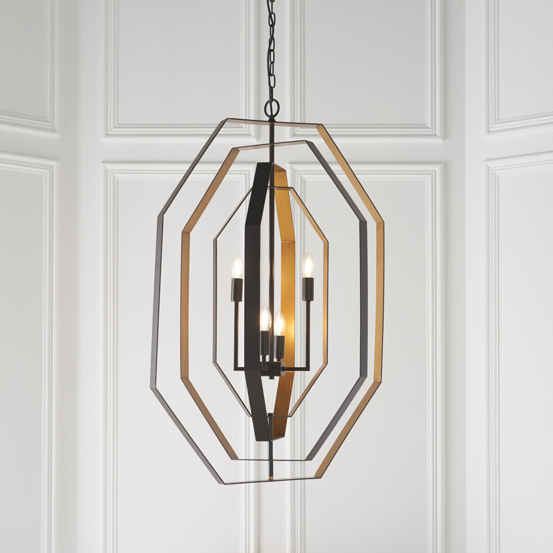 Tamaqua 4 -Light Geometric LED Chandelier