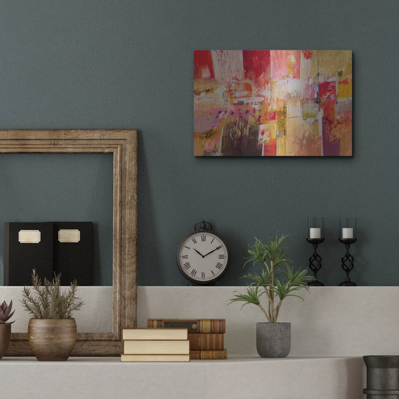 «Red And Gold Leaf 4» par Jennifer Gardner, H 12 po x l 16 po