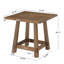 Table de salle à manger carrée en bois massif pour 4 personnes, petite table de salle à manger de 31,5 pouces pour la salle à manger
