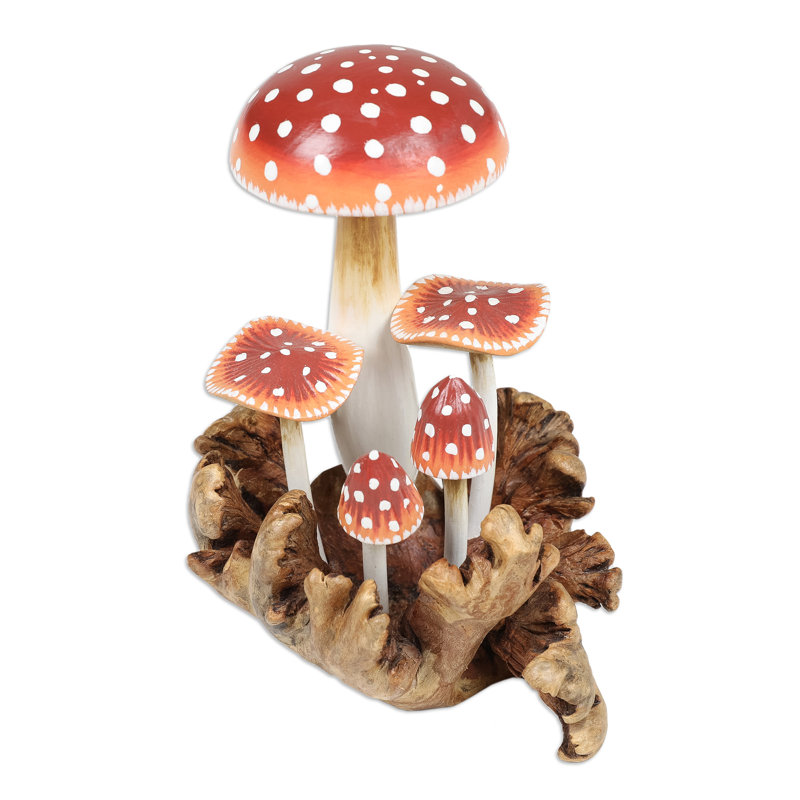 Adorable sculpture en bois faite à la main August Grove®