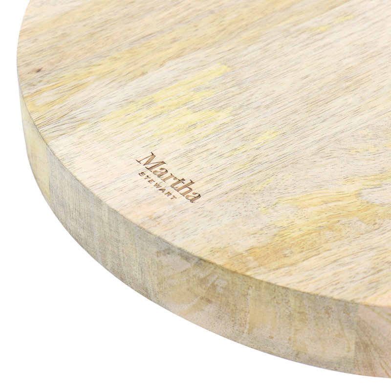14" Round Mango Wood Charcuterie Serving Board