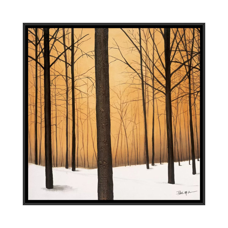 «Winter Warmth» par Patrick St. Germain, impression sur toile tendue, H 18 po x l 18 po x P 1,5 po, Toile avec cadre noir