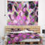 Motif fractal rose abstrait avec tourbillons tapisserie-28495656