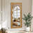 Solid Wood Wavy Right-Angled Rectangular Log-Colored Full-Length Mirror For Living Room