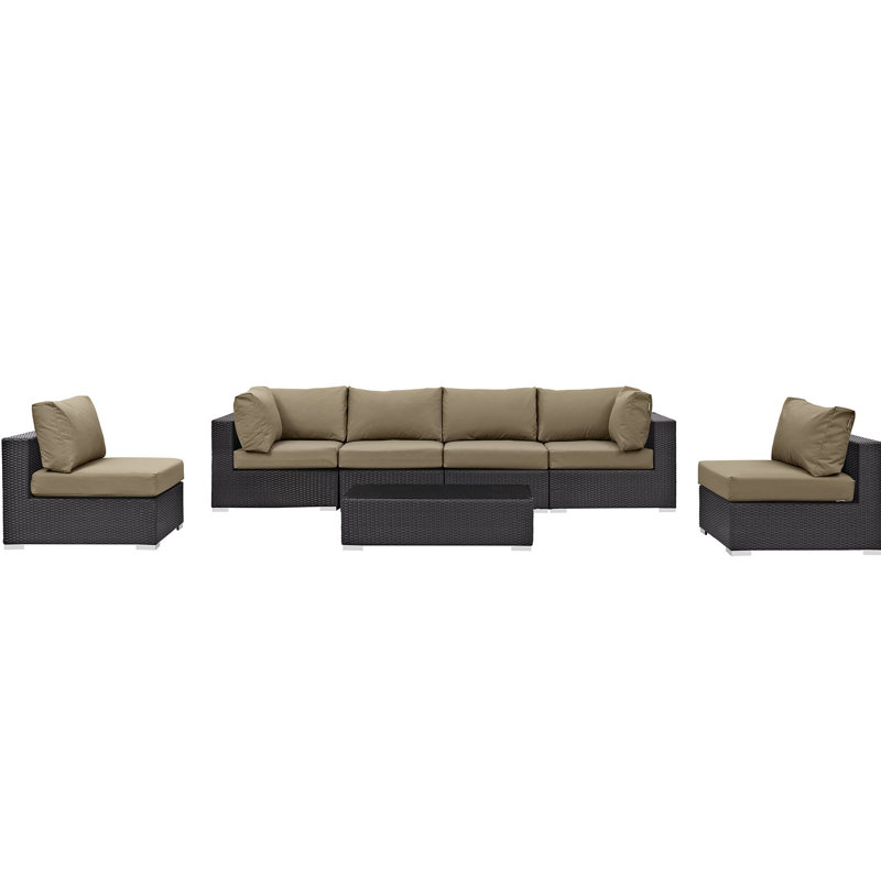 Ensemble modulaire d'extérieur 7 pièces Convene, Moka