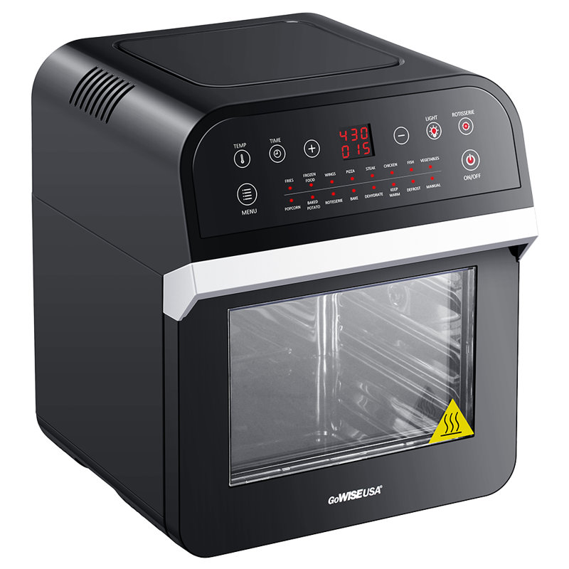 12 Litre Electric Air Fryer Oven, Black