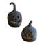  Lanternes décoratives noires citrouilles 14 po de hauteur - ensemble de 2