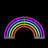 Enseigne lumineuse 12 po multicolore arc-en-ciel multicolore