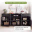 Buffet cannelé l 67 po avec 6 portes et 2 tiroirs-1499674513