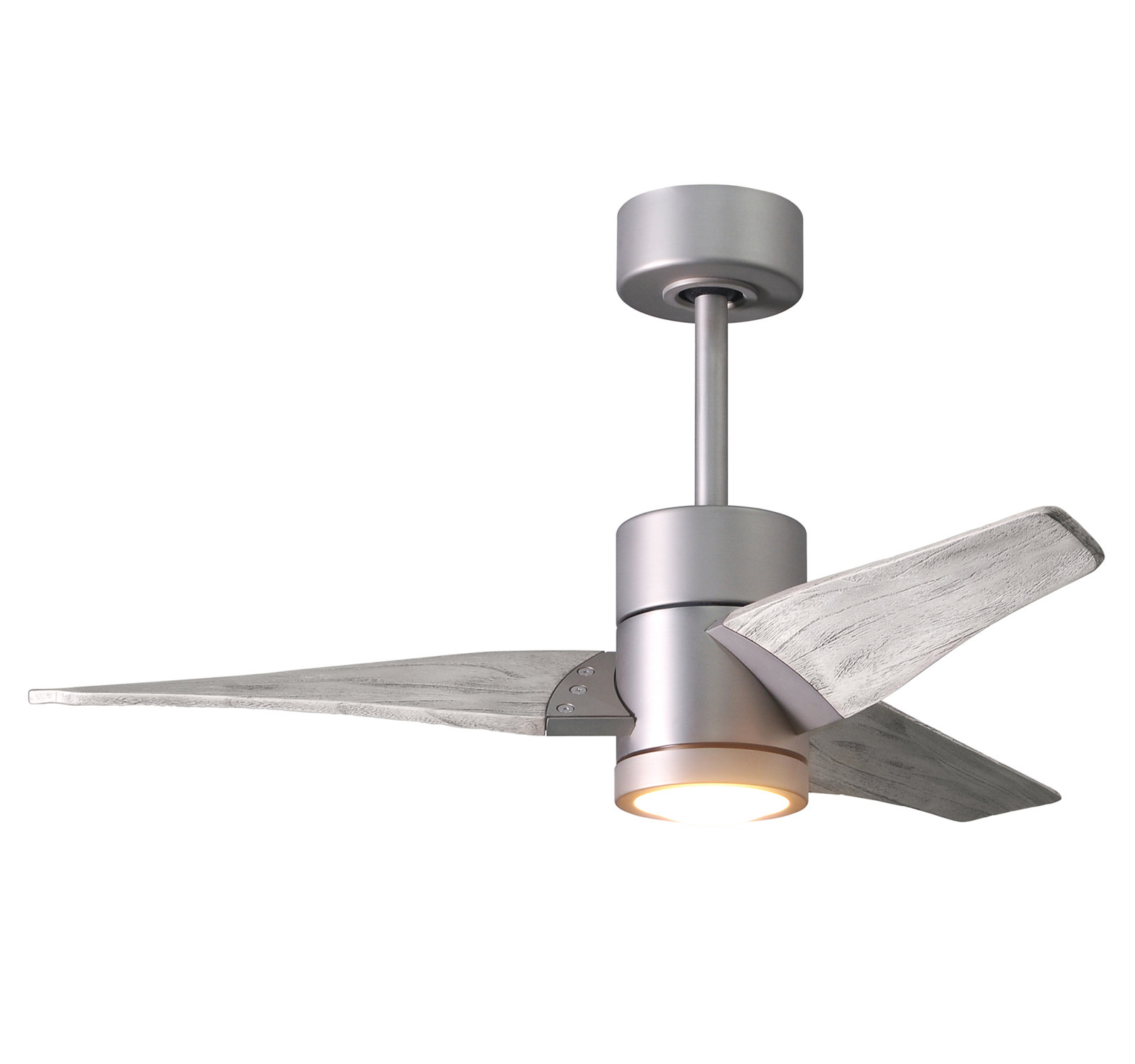 3 Blade Ceiling Fan with LED Light Kit, Brushed Nickel/Walnut, Barn Wood Tone, 42"