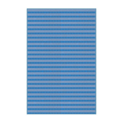 Tapis rayé bleu Chamblee
