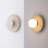 Tivoli 9.75" Modern Minimalist 1-Light Ovoid Travertine LED Wall Sconce