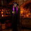 Pavillon de jardin Haunted Hill Farm Sorcière effrayante qui parle, Halloween, animatronique avec lumières et sons