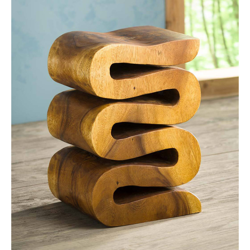 Tabouret décoratif en bois massif Drazen