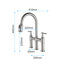 Robinet de cuisine Bridge avec douchette extractible encastrée-117238028