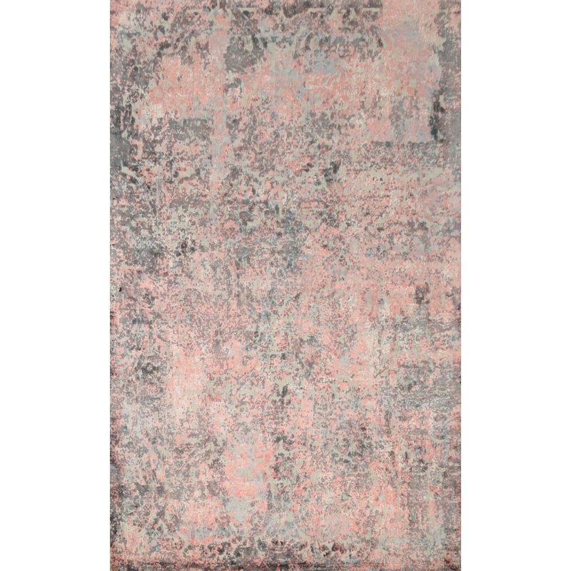 Tapis abstrait Modern Fusion: Tons mélangés 6 x 8