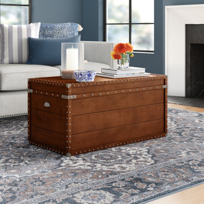 Oguz   Solid + Manufactured Wood Vintage Trunk