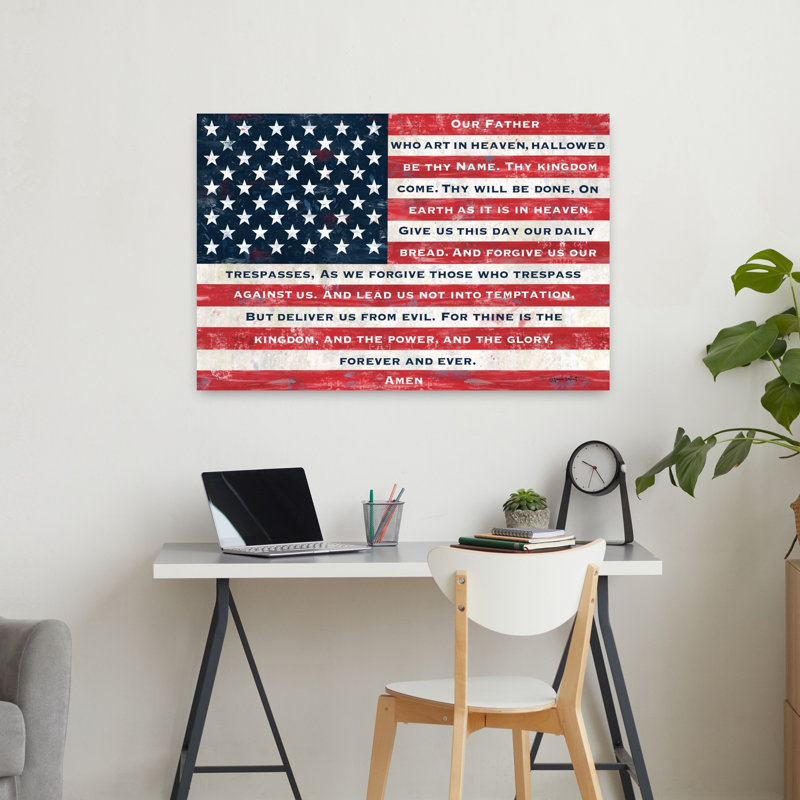 Our Our Flag, art contemporain, H 24 po x l 36 po