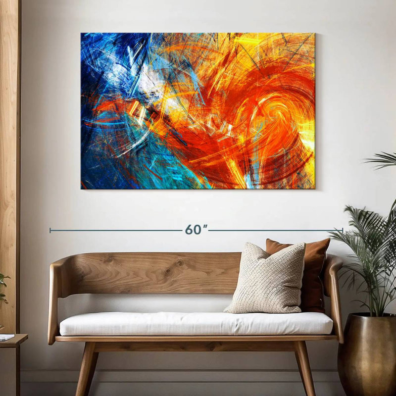 Avery Fire Abstract, 32" H x 48" W