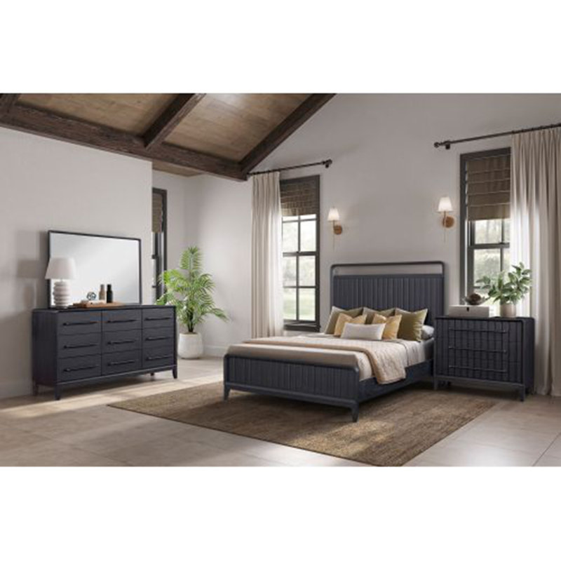 Modern Open Panel Bed, King