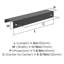 Poignée d'armoire noire matte 6 pouces (152 mm) Streamline Tab - paquet de 25-111778448-111778450