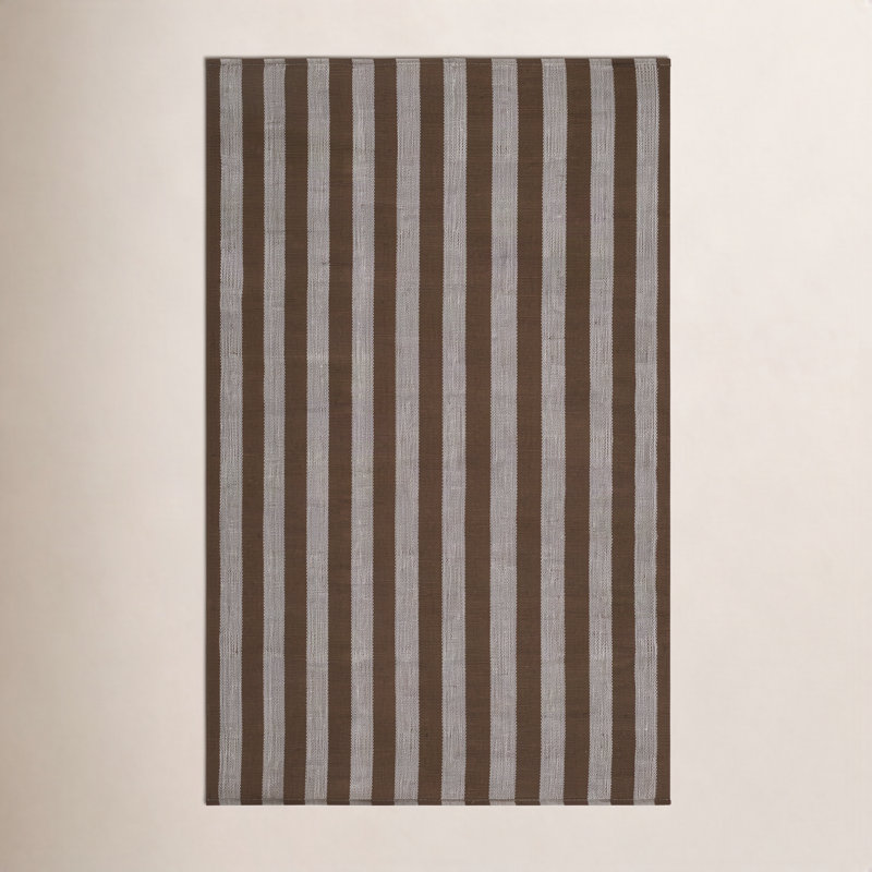 Jeanette Bram Handmade Indoor / Outdoor Performance Rug, Rectangle 5' x 8', Brown