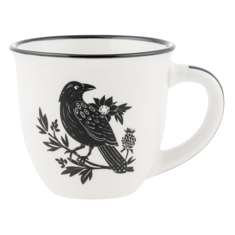 Tasse expresso bohème noir et blanc Raven