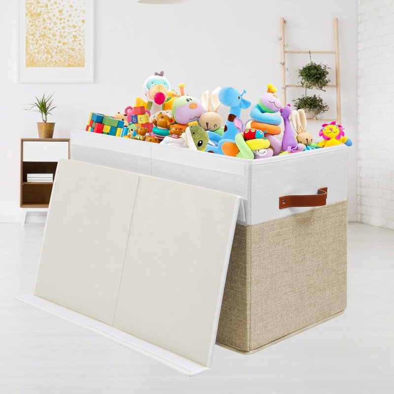 Grande boîte de rangement pour jouets avec couvercle et séparateurs