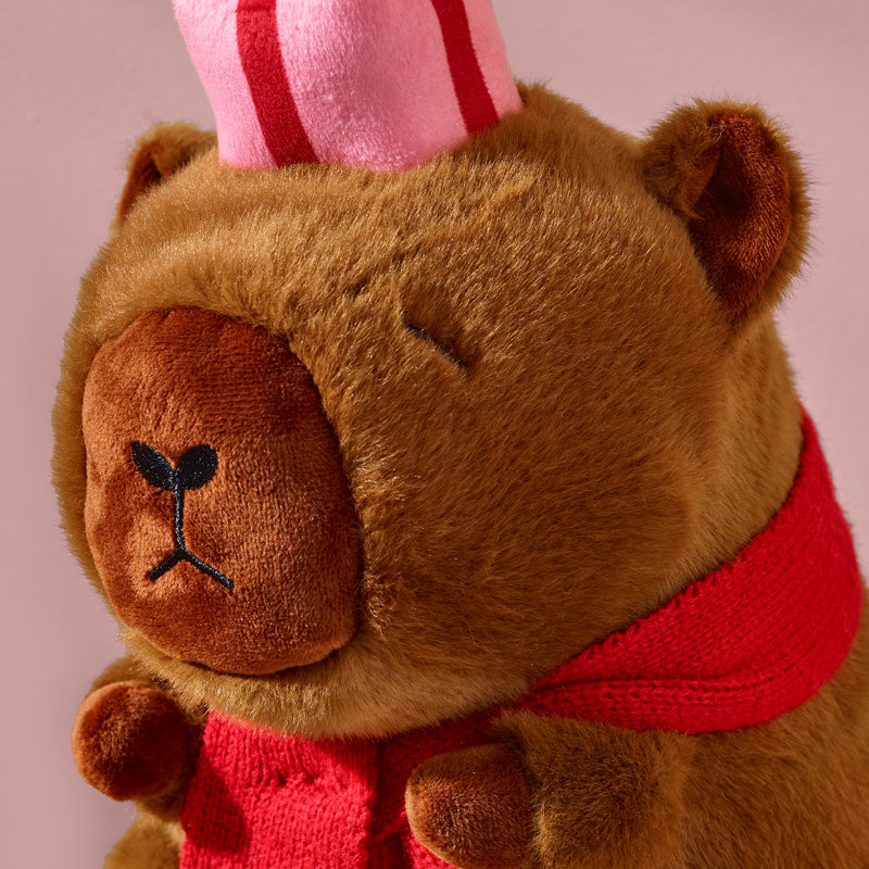 Christmas Capybara 3D Shaped Cushion