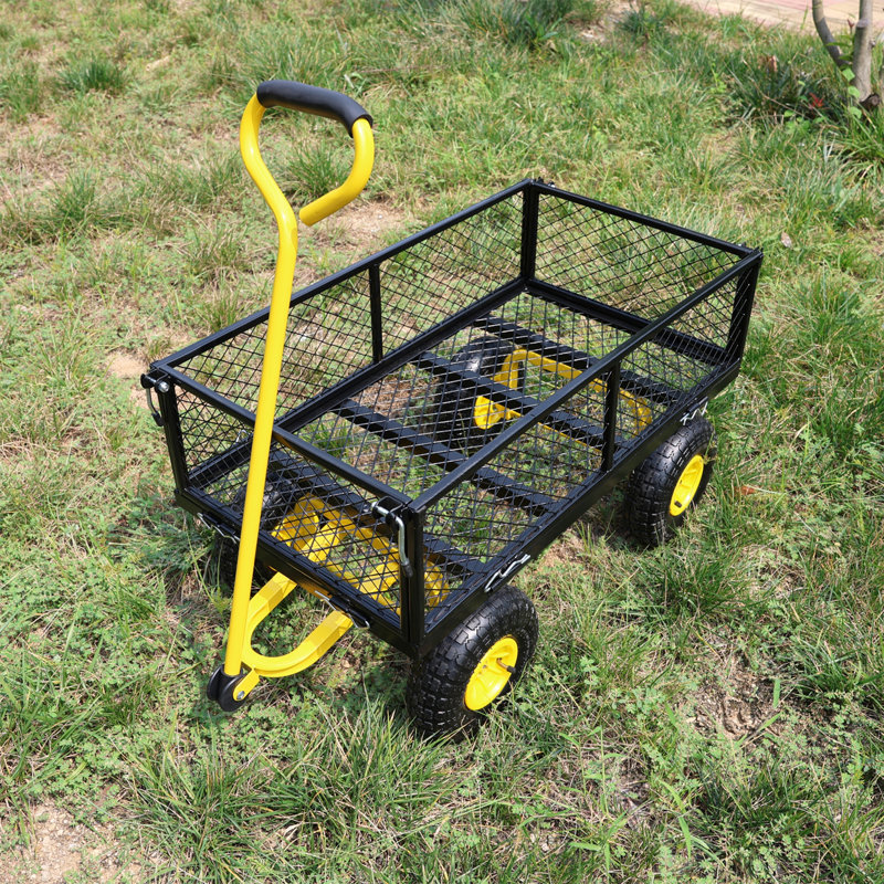 Chariot pour transport de bois de chauffage - Modèle TC1840BKG (noir), Noir / Jaune
