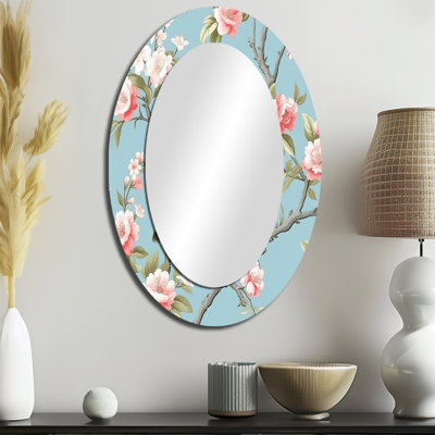 Leny - Miroir floral en métal