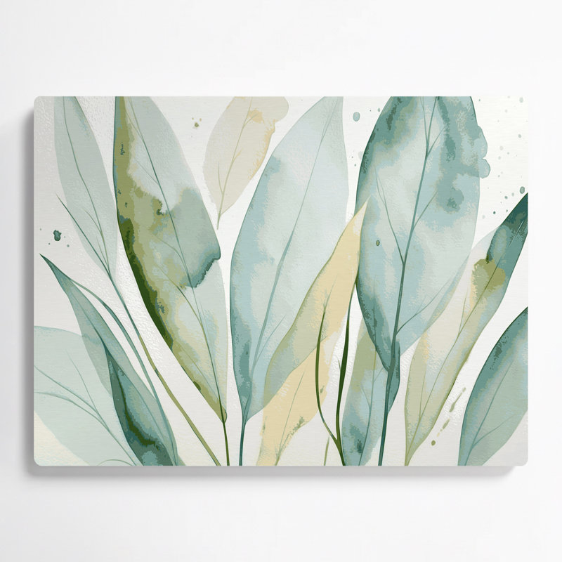 «Thanksgiving Minimalist Leaf Designs», art mural en métal blanc, H 20 po x l 20 po