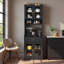 Grand garde-manger 70 po en bois de style campagnard avec tablette pour micro-ondes et tiroirs, buffet autoportant