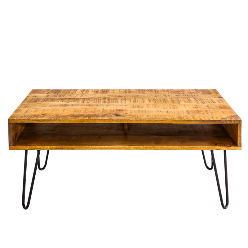 Theodora Coffee Table with Storage, Natural