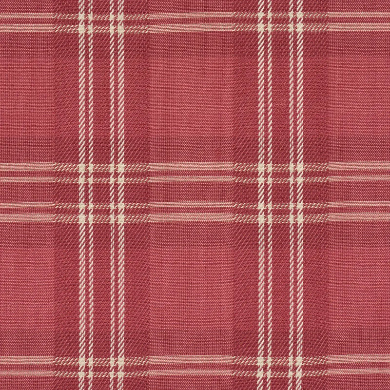 Check Rustique Fabric, Cranberry