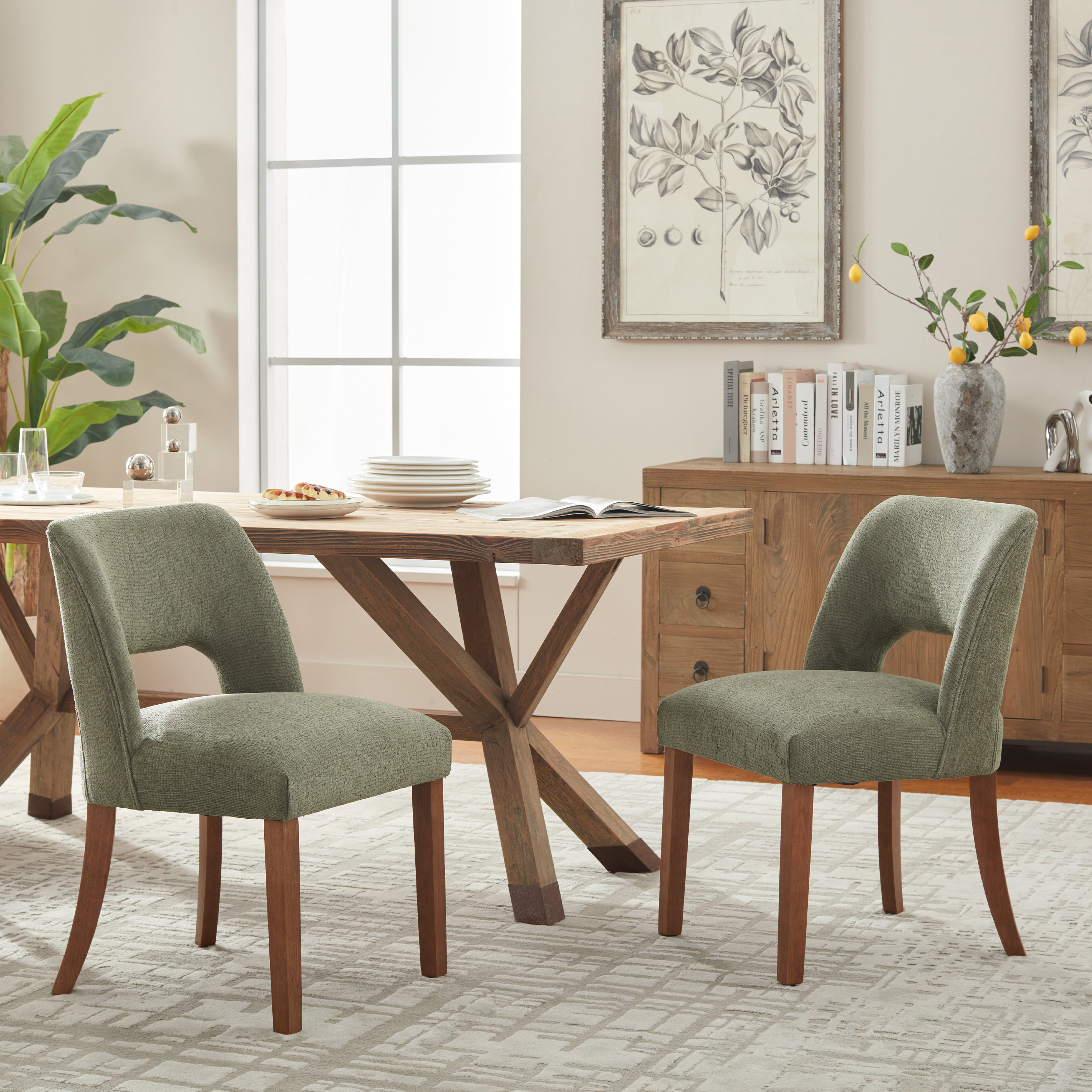 Upholstered Dining Accent Chairs For Dining Room Table Accent