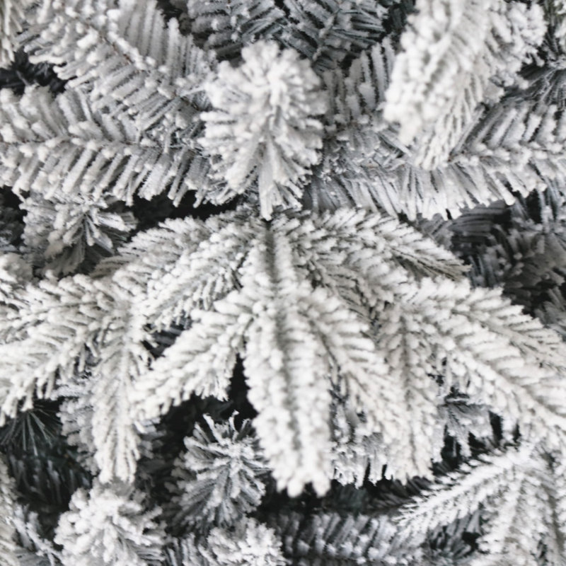 Sapin de Noël artificiel à charnière de 7 pi avec extrémités réalistes non éclairées pour les fêtes