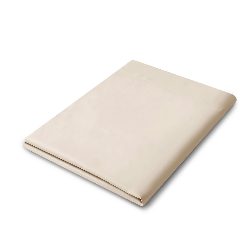 Soft Microfiber Single Flat Sheet - Basics by Wayfair™, Twin Flat Sheet, Cream