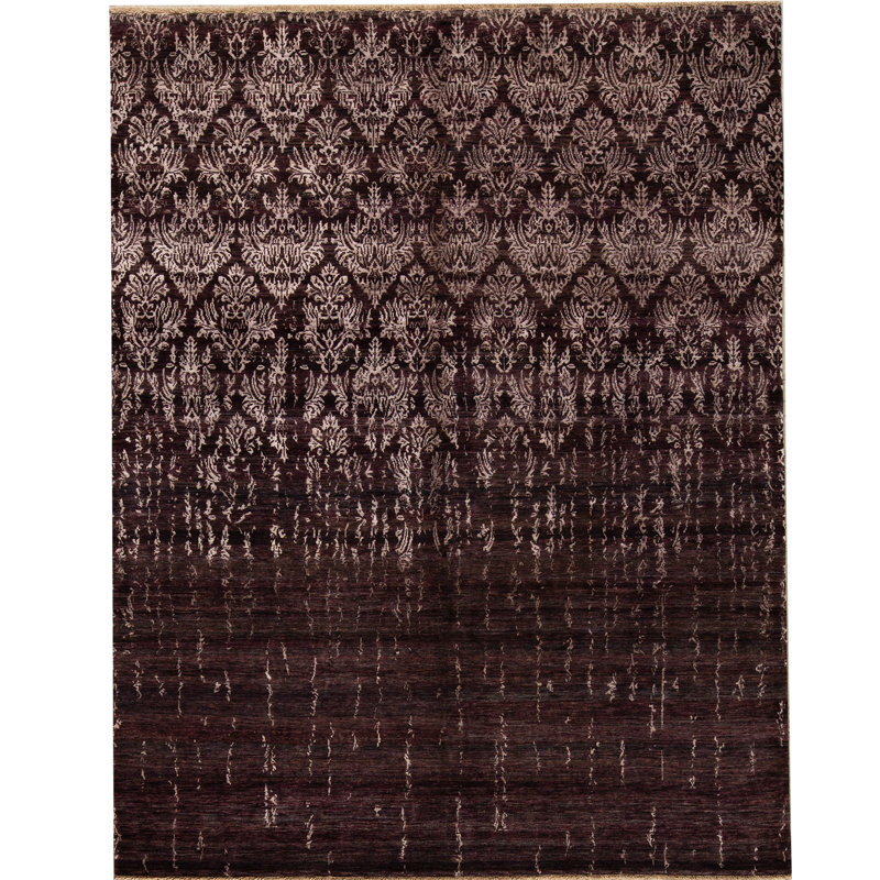 Moroccan Area Rug in Aubergine/Camel