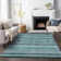 Premium Machine Washable Prisco Teal Rug