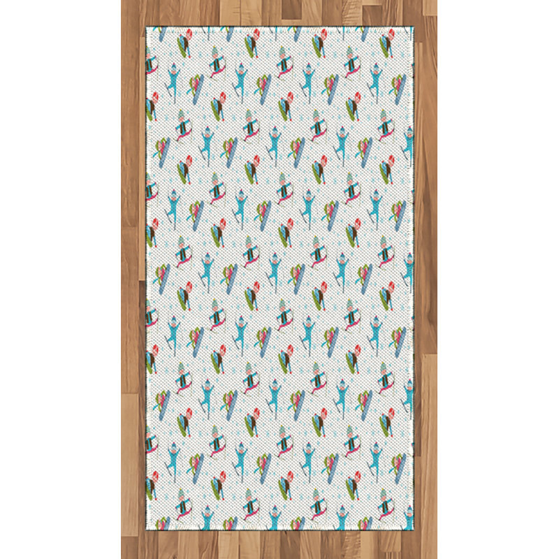 Winter High Density Long Fiber Poly Threads Decorative Area Rug Carpet, Rectangle 2'7" x 5'