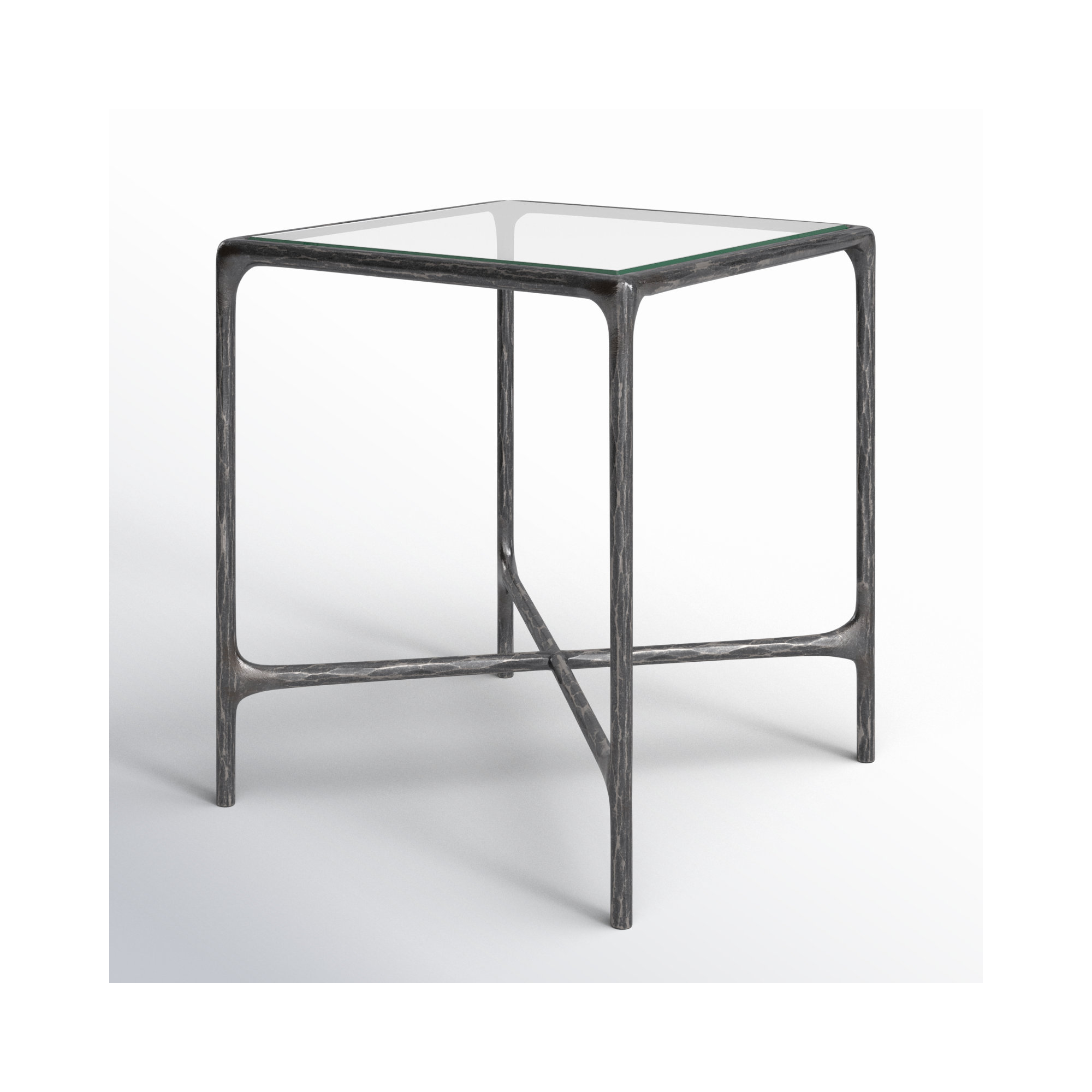 Evelynn End Table, Clear, Black