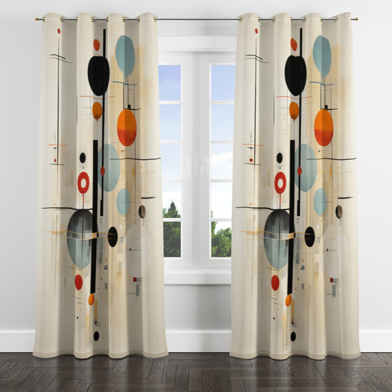 Rideau occultant moderne à œillets Singley - Harmonie, L 52 po x L 84 po, Œillets dorés