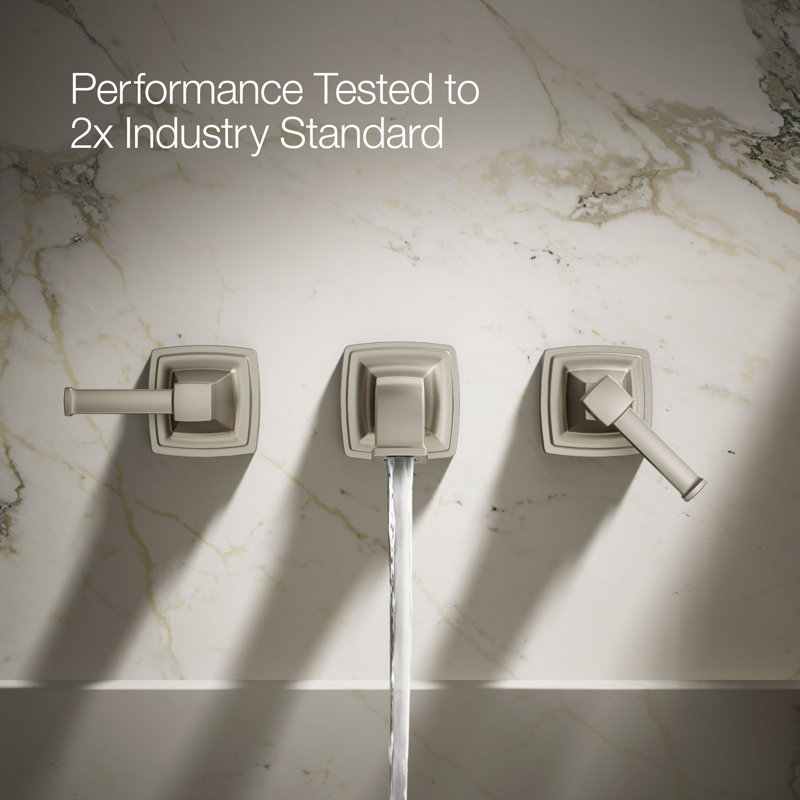 Riff Wall-Mount Bathroom Sink Faucet Trim, Vibrant Brushed Nickel