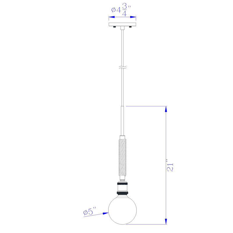 Luminaire suspendu à 1 lumière